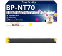 Haute Capacité BP-NT70 Cartouche de Toner de Remplacement pour Sharp BP-50C26 BP-50C65 BP-70C45 BP-70C31 BP-70C55 BP-70C36 BP-50C36 Imprimantes, Transparentes et Durables, avec Puce,Yellow-1 pack