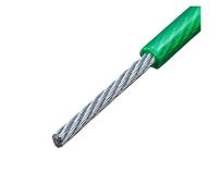Haute capacité de charge Câble métallique en acier inoxydable recouvert de PVC vert et de plastique, avec une capacité de charge extrêmement élevée(100M-4mm)
