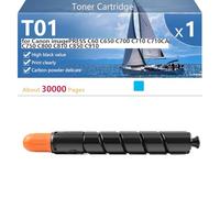 Haute Capacité T01 Cartouche de Toner de Remplacement pour Canon imagePRESS C60 C650 C700 C710 C710CA C750 C800 C810 C850 C910 Imprimantes, Transparentes et Durables,Cyan-1 Pack