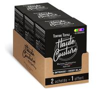 Haute Couture - Teinture Textile Noir - 3x350g Tout-en-un - Prêt à l'emploi pour Vêtements et Tissus