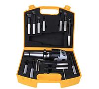 Haute dureté 12 pièces excellente dureté CNC outils de fraisage kit ensemble, barre d'alésage, ténacité ennuyeuse tête aléseuse CNC fraiseuse pour fraisage(NT40-F1-18-12PCS)