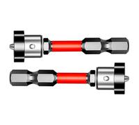 Haute dureté et magnétique puissant - 2 embouts résistants aux chocs, outil magnétique multifonction moderne | Driver antidérapant, accessoire de tournevis portable, hexagone, torx, Phillips, Slotted