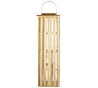 Haute Lanterne Ton Naturel en Bambou 88 cm pour Bougie Matériaux Léger Marron Clair Balabac