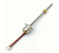 Haute performance Lot de 3 mini moteurs pas à pas linéaires de précision, course de 10 mm, DC 5 V, 2 phases, 4 fils, longue vis mère, tige coulissante, écrou mobile Accessoires DIY