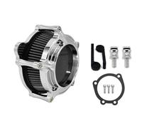 Haute perméabilité Filtre d'admission d'air chromé pour Harley Sportster XL48 Dyna FXDLS Touring Electra Road Glide Softail FLSTNSE(Gray Filter B)
