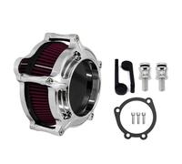 Haute perméabilité Filtre d'admission d'air chromé pour Harley Sportster XL48 Dyna FXDLS Touring Electra Road Glide Softail FLSTNSE(Red Filter A)