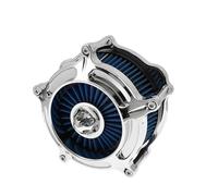 Haute perméabilité Filtre d'admission d'air chromé pour moto, élément de remplacement pour Harley Softail Dyna Sportster Touring Glide(Blue d)