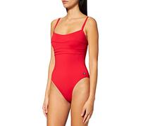 Haute pression A1001 - Maillot de bain une pièce - Uni - Femme - Rouge,FR: 48 (Taille faricant: 48)