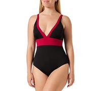 Haute pression Femme T1005 Co1 Maillot de bain une pi ce, Noir et Bordeaux, 46 EU