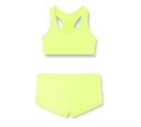 HAUTE PRESSION Fille Ensemble Deux Pièces Uni Bikini, Jaune Fluo, 16 Ans EU