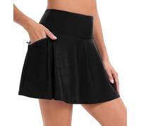 HAUTE PRESSION Fille Jupe Uni Vêtement Couvrant De Maillot Bain, Noir, 14 Ans EU