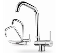 Haute Pression Robinet Contralto Pliable Installation sous la Fenêtre Chrome