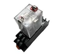 Haute puissance avec bouton de Test, bobine AC 220V 12V 24V 10A, petit relais intermédiaire, 2 groupes de 8 broches(Ralay with Socket,DC 36V)