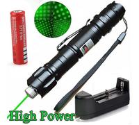 Haute puissance laser vert réglable brûler laser vert pointeur Stylo laser avec chargeur de batterie 18650 portée 5000m - Vert