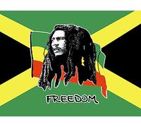 Haute Qualité 5 ft x 3 ft 5 'X3' drapeau Bob Marley - Jamaique Rasta
