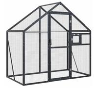 （Haute qualité）Anthracite Volière anthracite 179x100x185cm aluminium Poids 20.7 Kg_650630