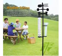 Haute Qualité-Atyhao 3 en 1 Thermomètres Multifonctions Pluviomètre Anémometre extérieur Météorologique Mesureur Cour Station météo