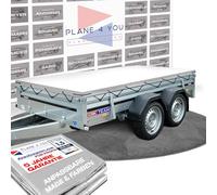 Haute qualité BRENDERUP 256 x 148 cm Bâche pour remorque - Bâche pour remorque imperméable sur mesure - Bâche plate - Gris brillant