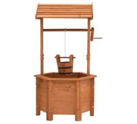 （Haute qualité）Brun Jardinière à puits à souhait de jardin 40x40x84cm Bois de sapin Poids 4.4 Kg_599753