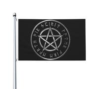 Haute Qualité Drapeau De Jardin 90X150Cm Pentagramme De Sorcière Occulte Wiccan Drapeau Personnalisé Parfait Pirate Drapeaux Pour Festival, Jardin, Cadeau De Noë