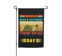 Haute Qualité Drapeau Vertical 30X45Cm Lire Un Livre Journée Mondiale Du Livre Et Du Droit D'Auteur Drapeau De Camion Saisonnières Drapeaux De Cour Pour Décoration, Extérieur, Jardin