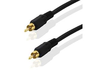 haute qualité fiche coaxiale numérique coaxial &- câble audio analogique pour câble de haut-parleur de caisson de basses/1 x rCA mâle/1 x rCA mâle adapté pour un système 5.1 dolby surround 5 m 5 m