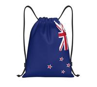 Haute Qualité Résistant Sac À Dos Sport À Cordon Drapeau De La Nouvelle-Zélande Imprimé Sac À Dos Cordon Lavable en Machine Sac pour Chaussures pour École, Les Voyages, Natation