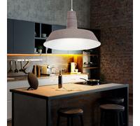 Lampe suspension structure grise pendule éclairage chambre d'amis E27 Eglo 49252