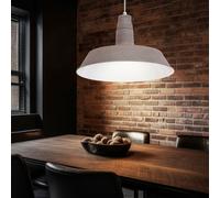 Lampe suspension structure grise pendule éclairage chambre d'amis E27 Eglo 49252