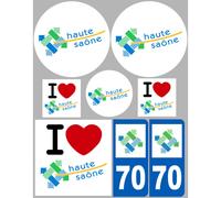Haute Saône (8 Autocollants Variés) - Sticker/Autocollant
