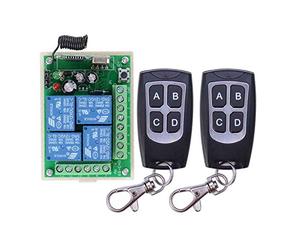 Haute sensibilité DC 12 V 4CH 4 canaux Télécommande Commutateur sans fil Interrupteur émetteur Récepteur radio + émetteur Télécommande de porte de garage Éclairage d'arrosage