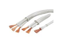 haute température de la ligne de tissage de mica, Câble chauffant électromagnétique mica haute température 500 °C 1 à 4 conducteurs 1 m multi-AWG ignifuge(3Cores 1Meter,15AWG 1.5mm2)