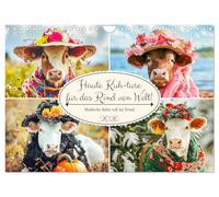 Haute vache pour le bœuf du monde - Vaches tendance - Calendrier mural 2026 DIN A4 paysage - Calendrier mensuel CALVENDO