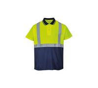 Portwest S479 Polo Bicolore Jaune/Marine, M