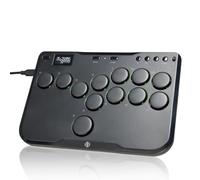 Haute42 Arcade Stick Manette sans levier P12 : bâton d'arcade sans levier avec commutateurs turbo et silencieux à profil bas, bâton d'arcade pour PC/PS3/PS4/jeu de commutateur avec bouton de