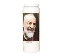 Hautekiet 1332265 Padre Pio Bougie 9 Jours Blanc 6,8 x 20 cm