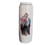 Hautekiet 3691323 St. Joseph Bougie 9 Jours Blanc 6,8 x 20 cm