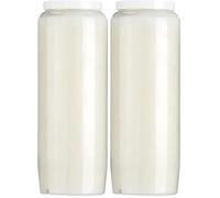 Hautekiet 7159276 Bougie 9 Jours Blanc 6,8 x 20 cm (Lot de 2)