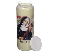 Hautekiet St. Rita Bougie 9 Jours Blanc 6,8 x 20 cm