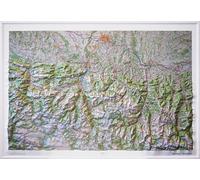 Hautes Pyrenées relief map (60175)