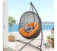 Hauteur 215cm Soutien de hamac, Support pour fauteuil suspendu, Support en acier pour chaise suspendue, 110 x 113cm, Intérieur et extérieur Notre support pour chaises ou fauteuils suspendus, hamacs, b