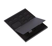 Hauteur de Cartes TF en Aluminium Premium Micro SD Memory Storage Base Durable Reutilisable Compact Organizer pour Les photographes Tech Antffiles Black Silver Red Options (Noir)