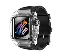 Hauteur de montre transparent Kits de mod de sangle en caoutchouc fluorines ， pour 44 mm 45 mm Série 9 8 7 6 5 4 SE Amélioration de la mise à niveau de la montre sportive STRAP