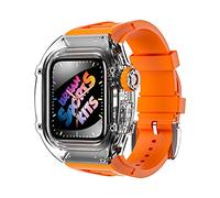Hauteur de montre transparent Kits de mod de sangle en caoutchouc fluorines ， pour 44 mm 45 mm Série 9 8 7 6 5 4 SE Amélioration de la mise à niveau de la montre sportive STRAP