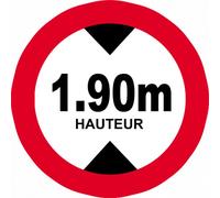 Hauteur De Passage Maximum 1.90m - 10cm - Sticker/Autocollant