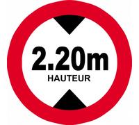 Hauteur De Passage Maximum 2.20m - 5cm - Sticker/Autocollant