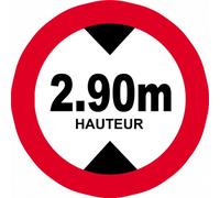 Hauteur De Passage Maximum 2.90m - 5cm - Sticker/Autocollant