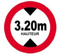 hauteur de passage maximum 3.20m - 15cm - Sticker/autocollant G