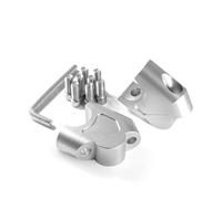 Hauteur Guidon Réhausseur De Guidon Moto pour Loncin pour VOGE 300AC, 300DS, 500R, 500AC, 500DS, 500DSX. Adaptateur De Repositionnement De Potence. d'Extension Kit(Argent1)
