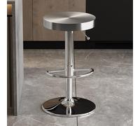 Hauteur pivotant Moderne Hauteur en Acier en Acier Inoxydable Tool avec Repose-Pieds élégants Top-Barstools pour Pub Bistro Kitchen and Dining Silver Color Enterprise powerfully